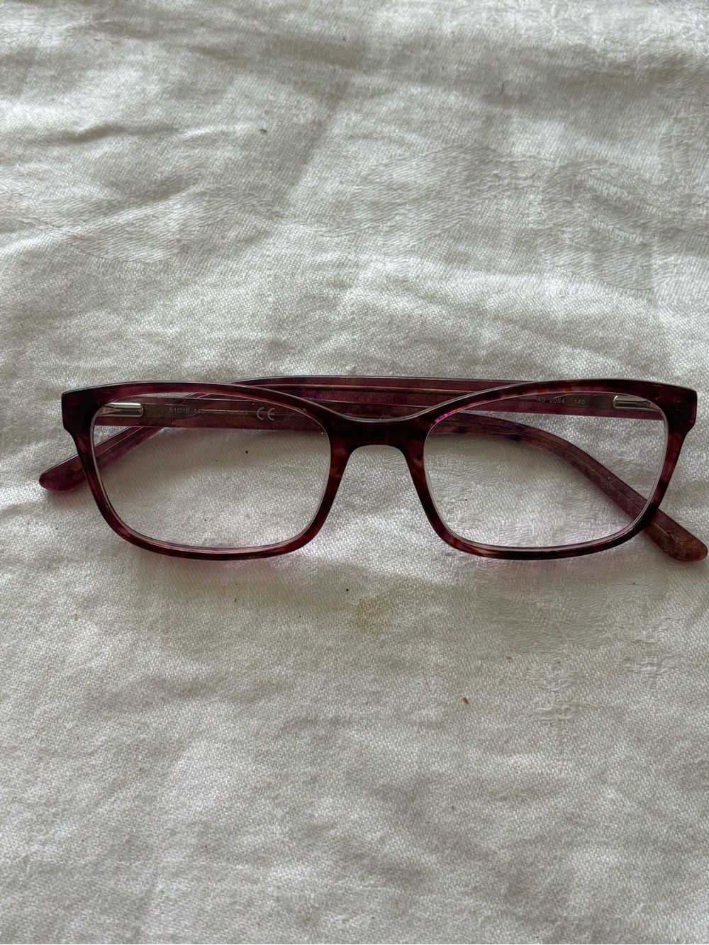 Burgundy Rectangle Reading Glasses